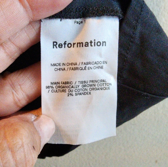 REFORMATION MICHAELA BABYDOLL MINI BLACK DRESS PUFF SLEEVES SIZE 8 - Picture 10 of 16